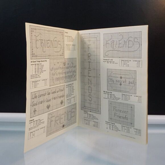 All About Friends Counted Cross Stitch Leaflet Carolyn Muradian Maro Foster 1984 - Picture 3 of 6